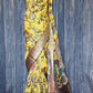 Crape silk saree with all over kalamkari design