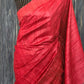 Jute silk saree with sequins border- stitched blouse