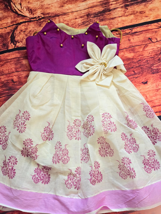 Onam frock- pink