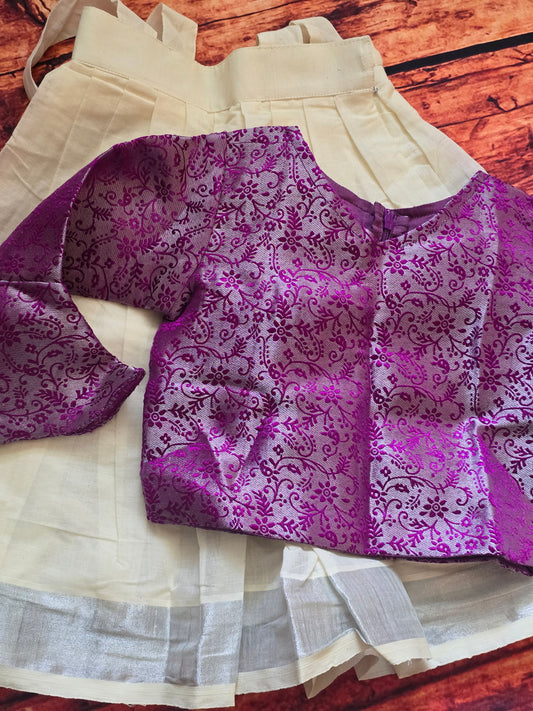 Onam skirt and top(2-3 yrs old)