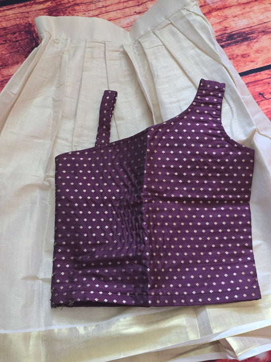 Onam skirt and crop top( 3-4 yrs old)