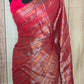 Premium soft tissue weaving saree withhorizontal stripe pattern-No Blouse