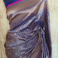 Semi katan silk saree with stitched blouse