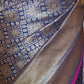 Semi katan silk saree with stitched blouse