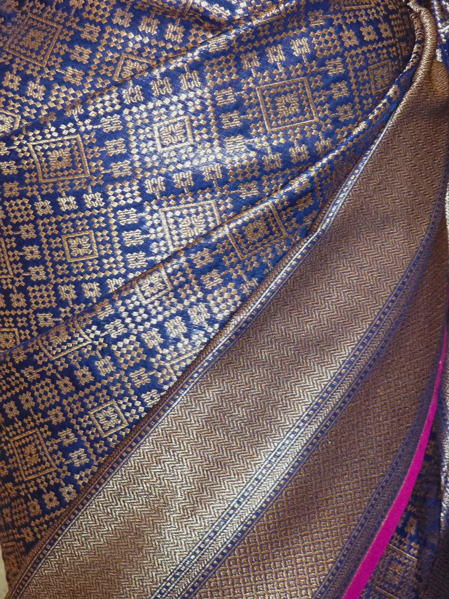 Semi katan silk saree with stitched blouse