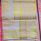 Gold set saree with pallu heavy design