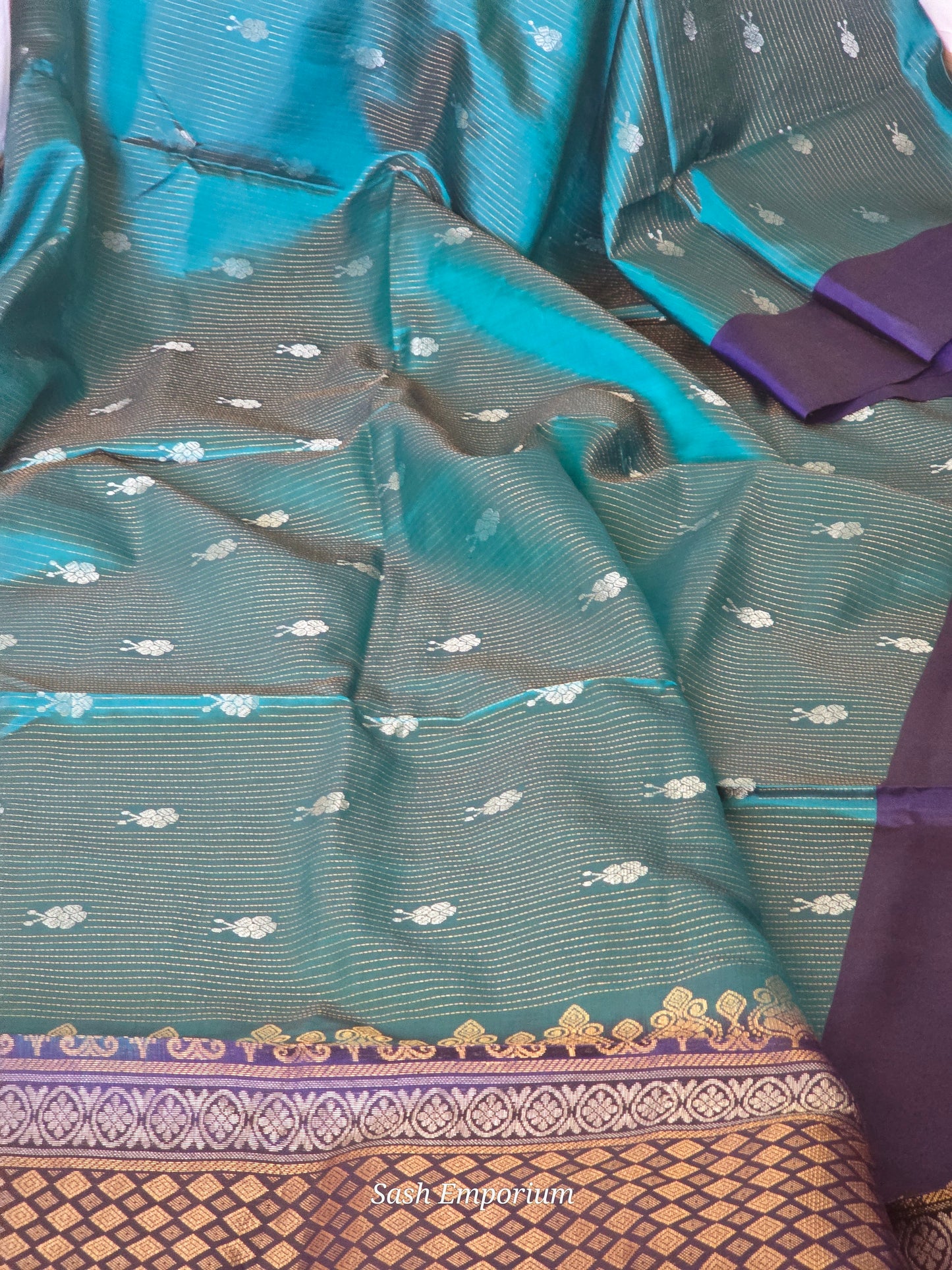 Kancheepuram soft silk with stitched blouse