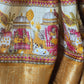 Mangalgiri check saree with madhubani print- stitched blouse