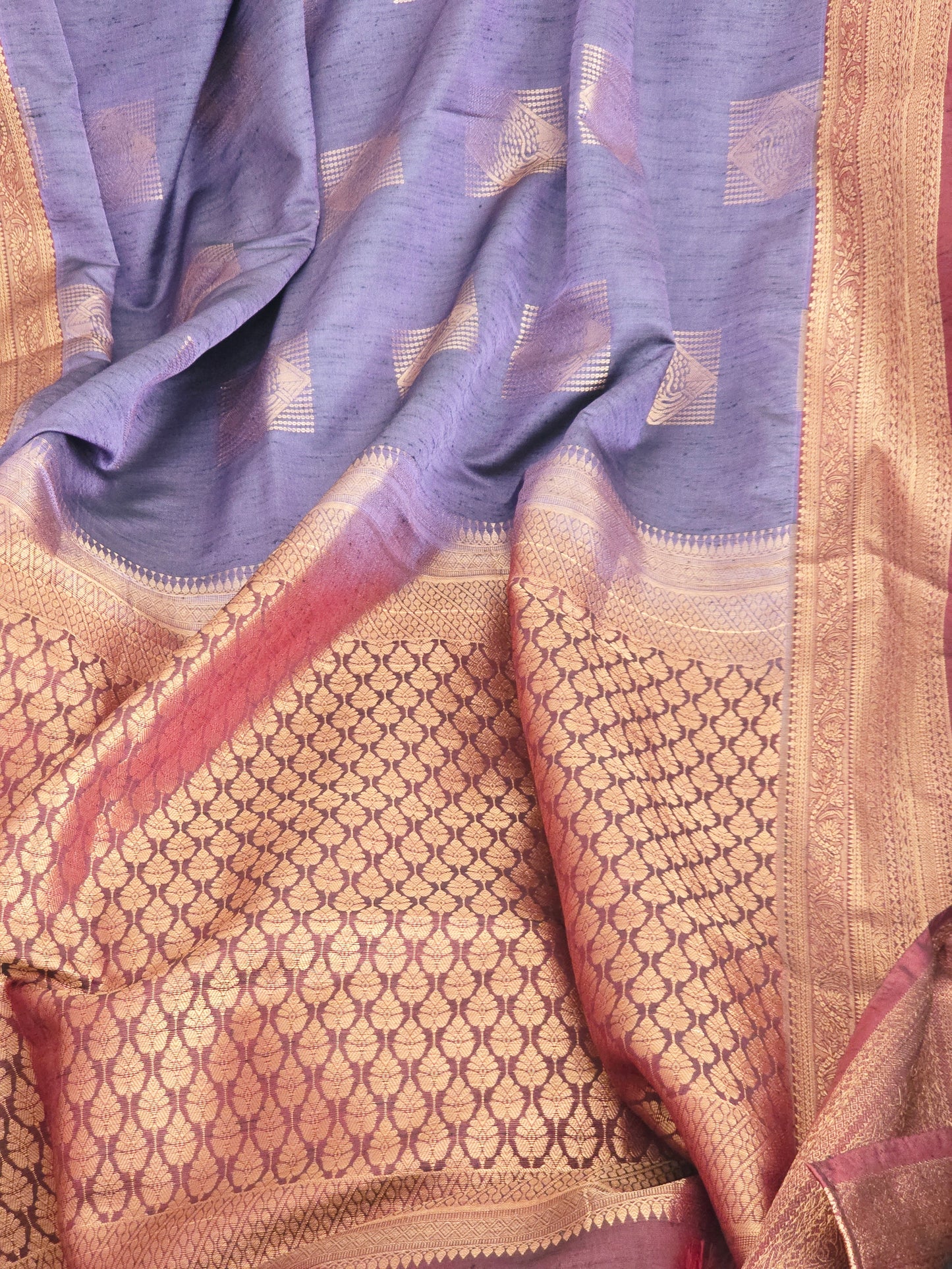 Soft kanchee silk saree with traditional design-  stitched blous