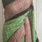 Modal silk saree on bandhej body-ajrakh border- stitched blouse