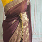 Designer georgette saree with heavy work stitched blouse