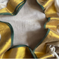 Mul cotton onam saree with gold/green border- no blouse