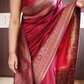 Kani silk saree with beautiful persian weaving design- stitched blouse