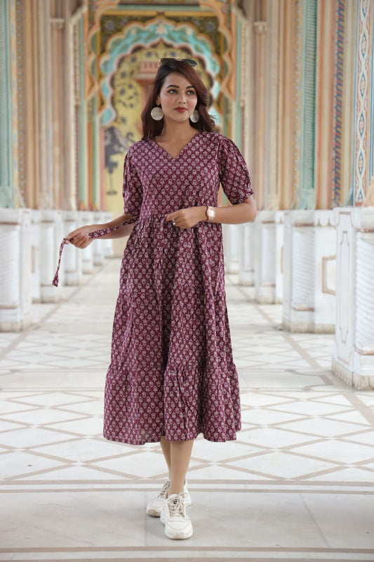 Frock style cotton kurti