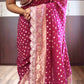 Pure georgette saree with heavy border- Stiched blouse available