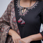 Black cotton Salwar suit set