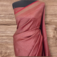 Semi katan (brocade light weight) saree with stitched blouse