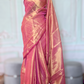 Cotton tissue saree with stitched blouse