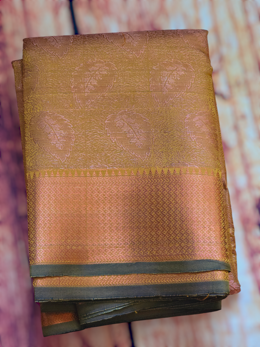 Semi brocade silk saree with BP