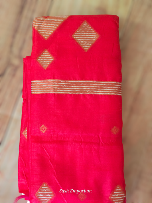 Semi silk saree with thread design- BP