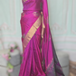 Soft silk kancheepuram saree with copper zari border- stitched blouse available