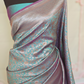 Semi katan silk(teal blue) saree with stitched blouse