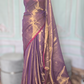 Cotton tissue saree with stitched blouse