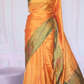 Kancheepuram soft silk saree with (Yellow /Green)