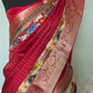 Mangalgiri check saree with madhubani print