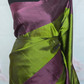 Kanchipuram soft silk saree( pickle green) with burgundy border- stitched blouse