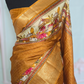 Mangalgiri check saree with madhubani print- stitched blouse