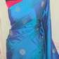 Kancheepuram soft silk saree (blue/pink) with stitched blouse