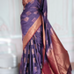 Soft kanchee silk saree with traditional design-  stitched blous