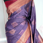 Soft kanchee silk saree with traditional design-  stitched blous