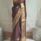 Designer georgette saree with heavy work stitched blouse