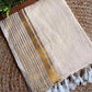Mul cotton onam saree with stripes border