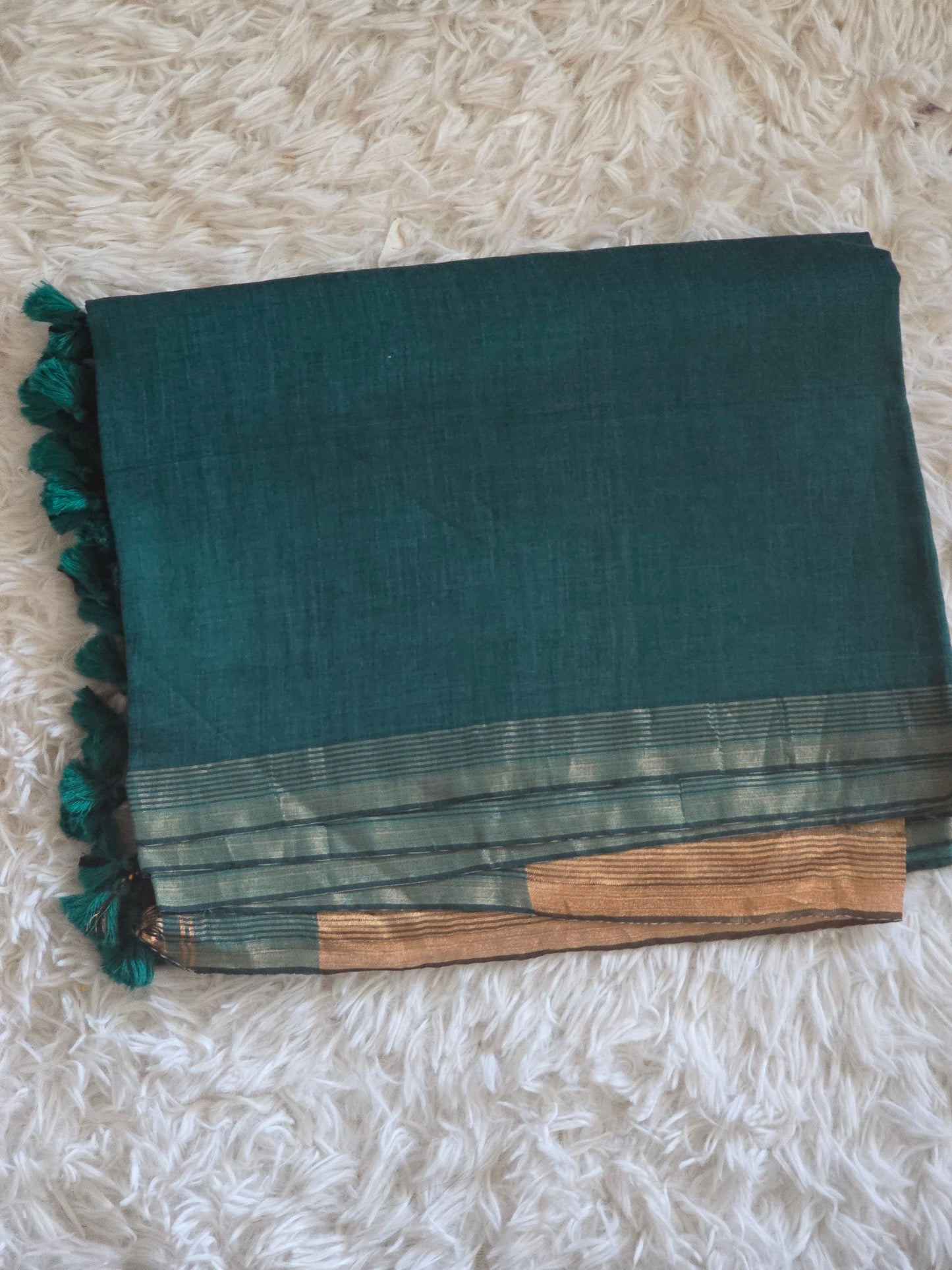Khadi cotton saree with No BP