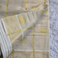 Premium tissue cotton set saree with gold butas weaving