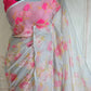 Light weight crape georgette saree with floral design