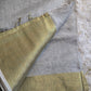 Linen cotton saree ( grey) with gold border-stitched blouse
