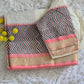 Premium cotton kerala saree with block print- stitched blouse