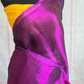 Dark purple semi tissue saree-No bp
