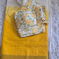 Premium cotton kerala saree duel tone- stitched printed blouse