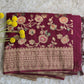 Munga crape saree with stitched blouse