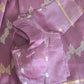 Pure kora organza silk saree with kadua border and design- mauve shade- Stitched blouse available