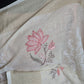 Linen cotton saree with stitched blouse-creme/ peach combo