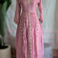 Malai chanderi 3 pc salwar suit set(Baby pink