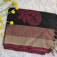 Pure cotton saree with maroon border