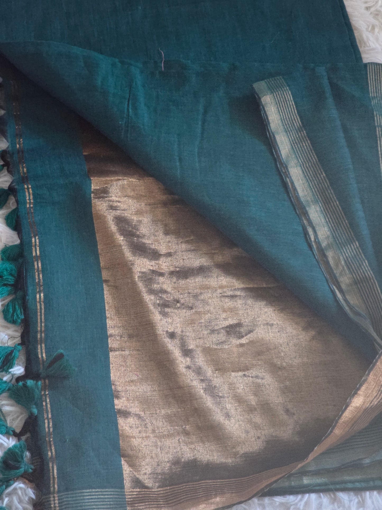 Khadi cotton saree with No BP