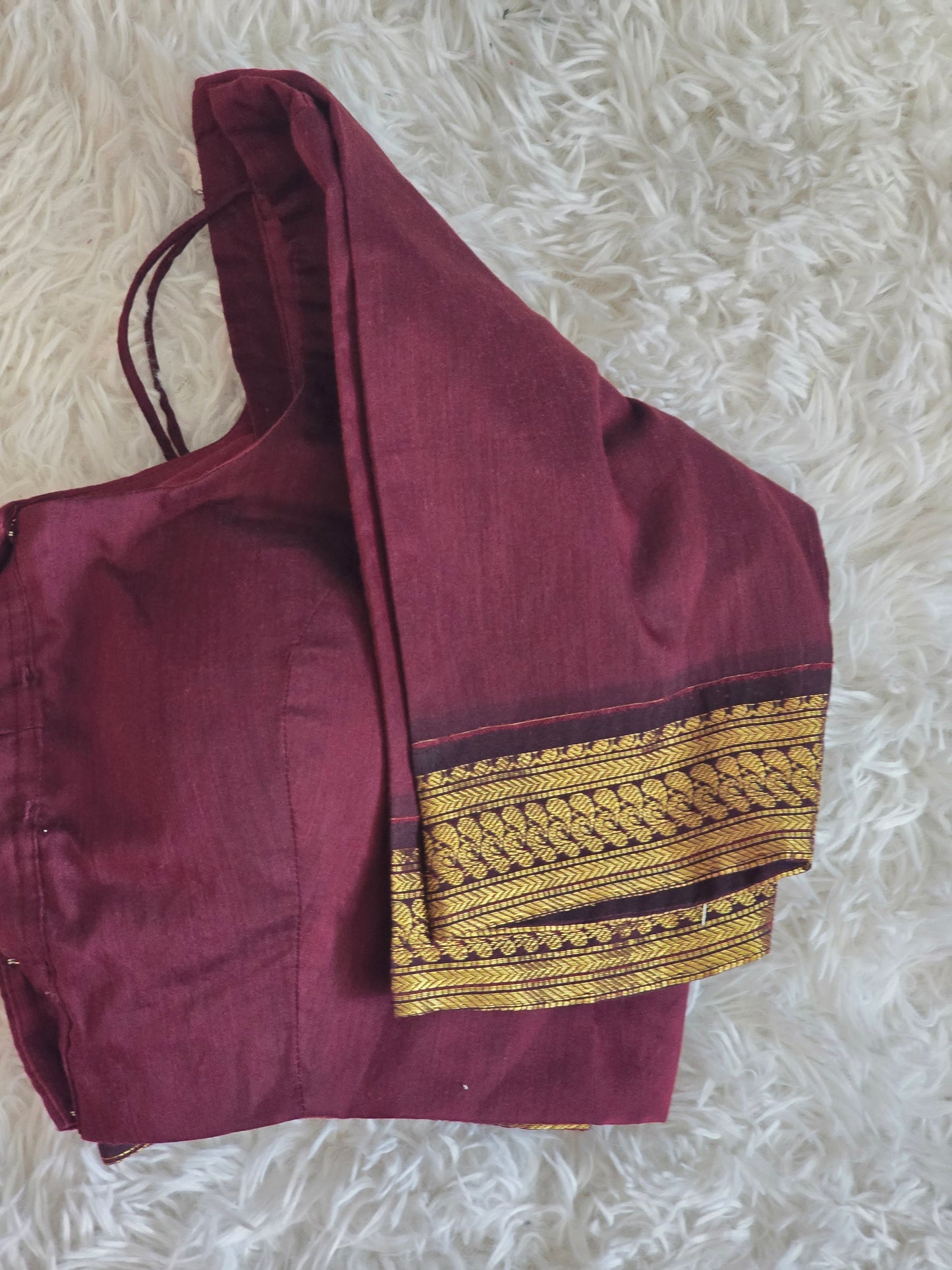 Kalyani cotton saree with stitched blouse